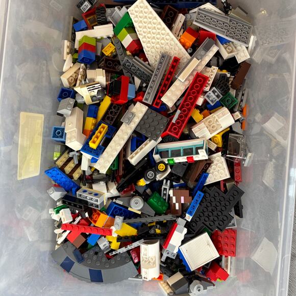 Bulk Lot of LEGO Replacement Bricks Blocks Parts Wheels 3 Lbs. Preowned Modern - Picture 1 of 5